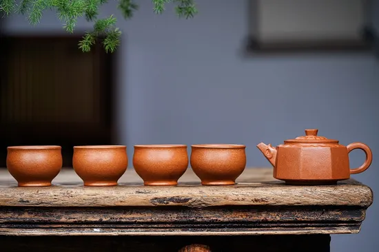 Zisha Teapots: Eight-Sided Dragon Veneration Set | 2100 CNY 6