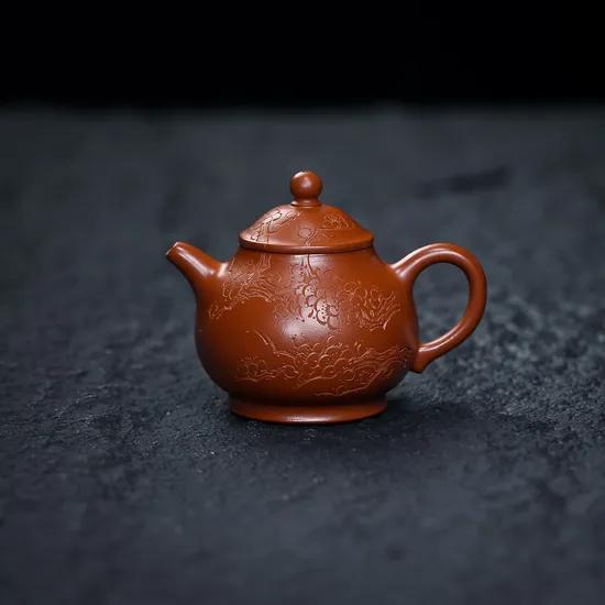 Zisha Teapots: Da Hong Pao clay | 9-hole design 5