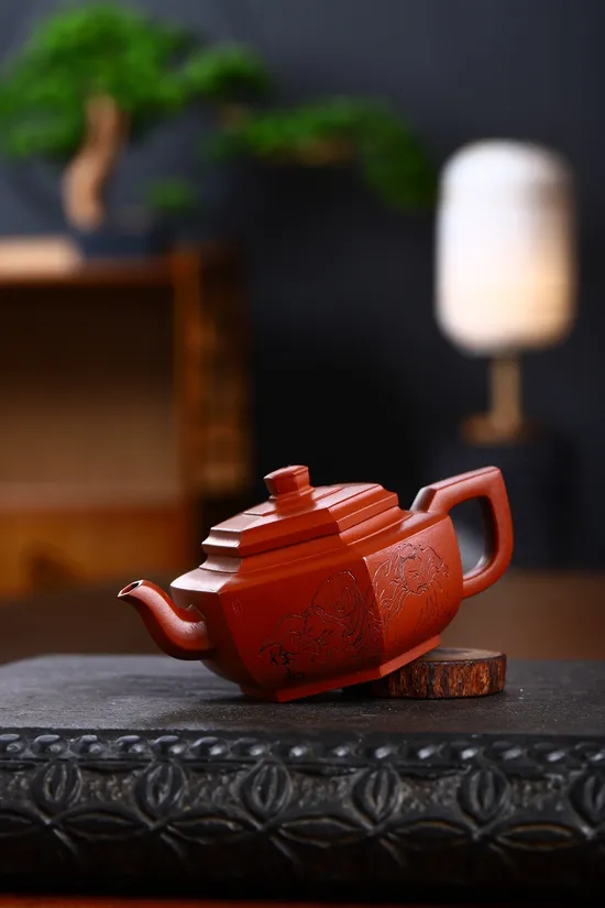 Zisha Teapots: Six-Sided Snow Blossom | Yinchun Zhuni clay 4