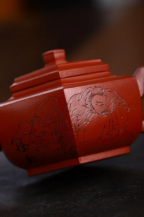 Zisha Teapots: Six-Sided Snow Blossom | Yinchun Zhuni clay 5