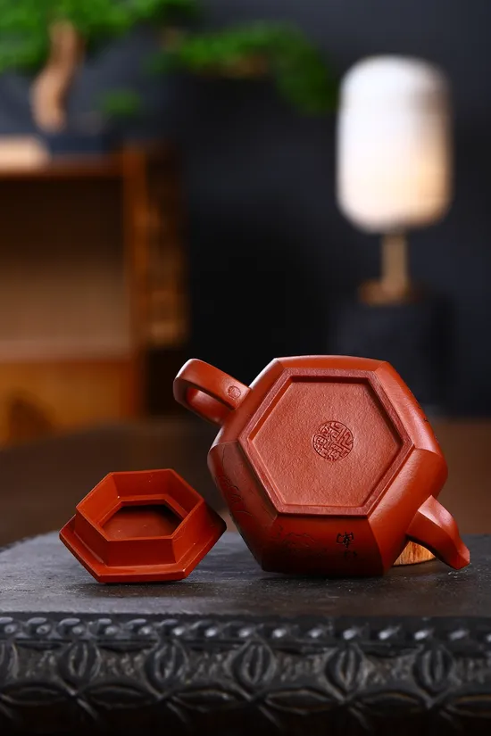 Zisha Teapots: Six-Sided Snow Blossom | Yinchun Zhuni clay 9