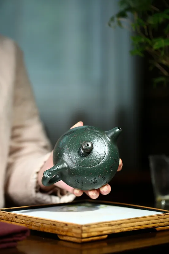 Zisha Teapots: Clear Wind Abounds | jade-green clay 1