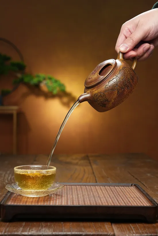 Zisha Teapots: Ox Lid | premium golden sand 7