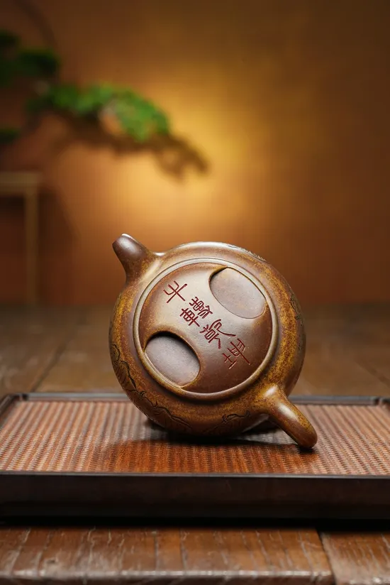 Zisha Teapots: Ox Lid | premium golden sand 8