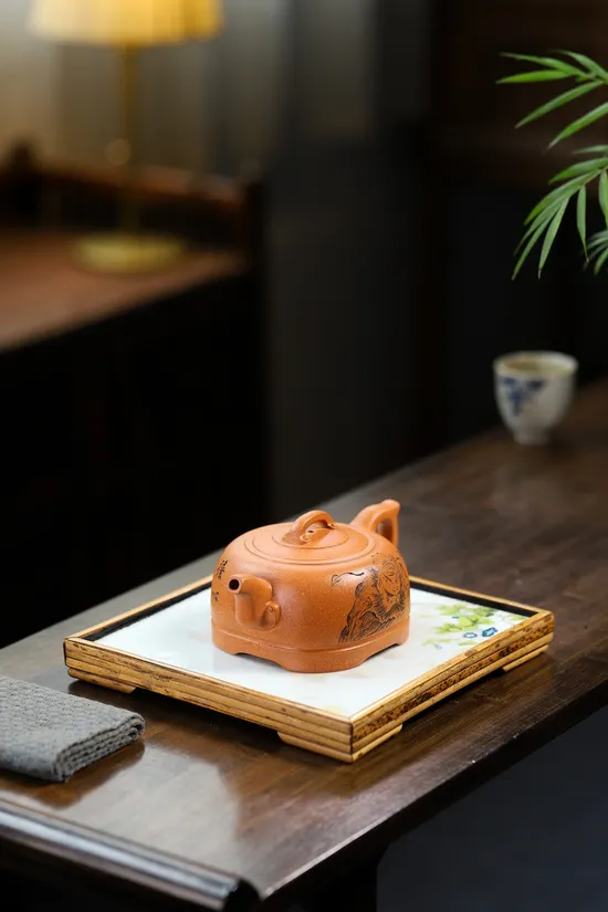 Zisha Teapots: crab yellow duan clay | Prosperity and Auspiciousness 8