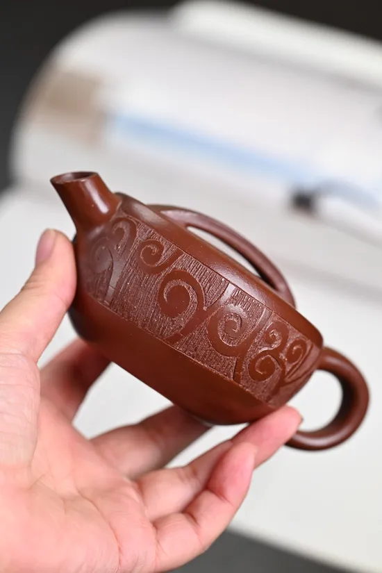 Zisha Teapots: No. 4 well-bottom slot-clear clay | 160cc capacity 5