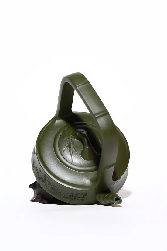 Zisha Teapots: Bamboo Joint Handle | Min Guo green clay 1