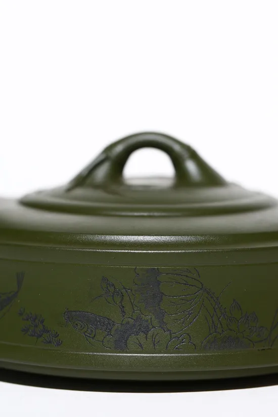 Zisha Teapots: Bamboo Joint Handle | Min Guo green clay 4