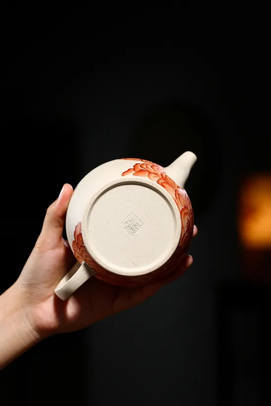 Zisha Teapots: Han Roof Tile | Famille Rose and Iron Red 2