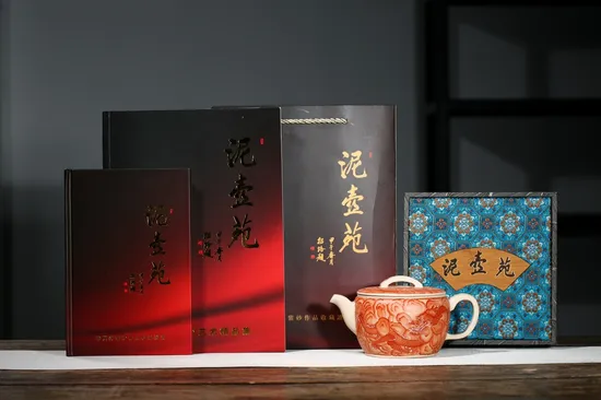 Zisha Teapots: Han Roof Tile | Famille Rose and Iron Red 4