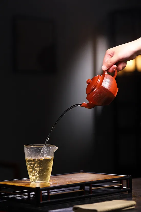 Zisha Teapots: Six-Sided Smiling Ying | Da Hong Pao clay 5