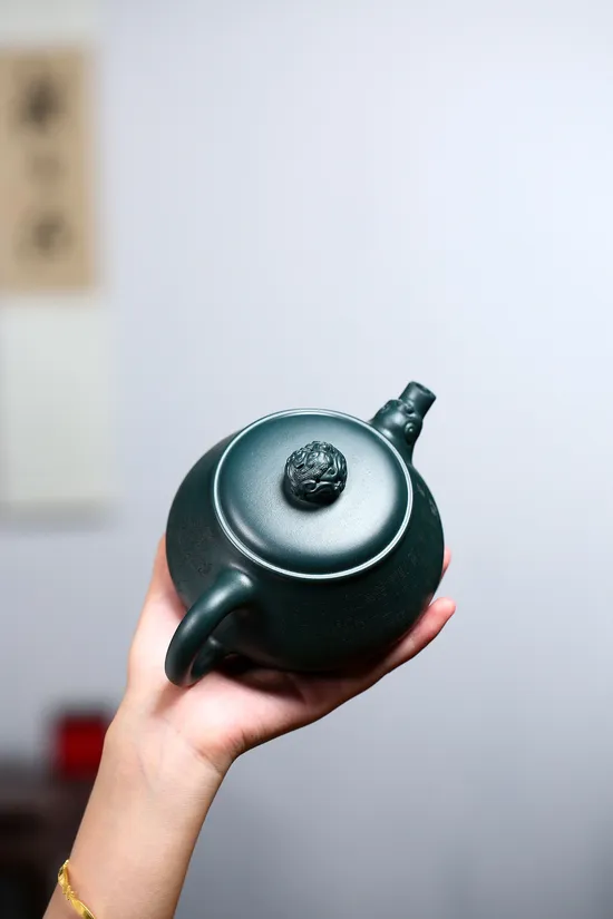 Zisha Teapots: Huanglong Mountain old green clay | Prosperity and Fortune 5