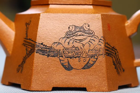 Zisha Teapots: Six-Sided Bright Mirror | crab yellow duan clay 5