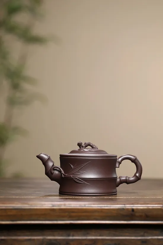 Zisha Teapots: Bamboo Segment design | Bao Yuhua crafted | 380cc capacity 3