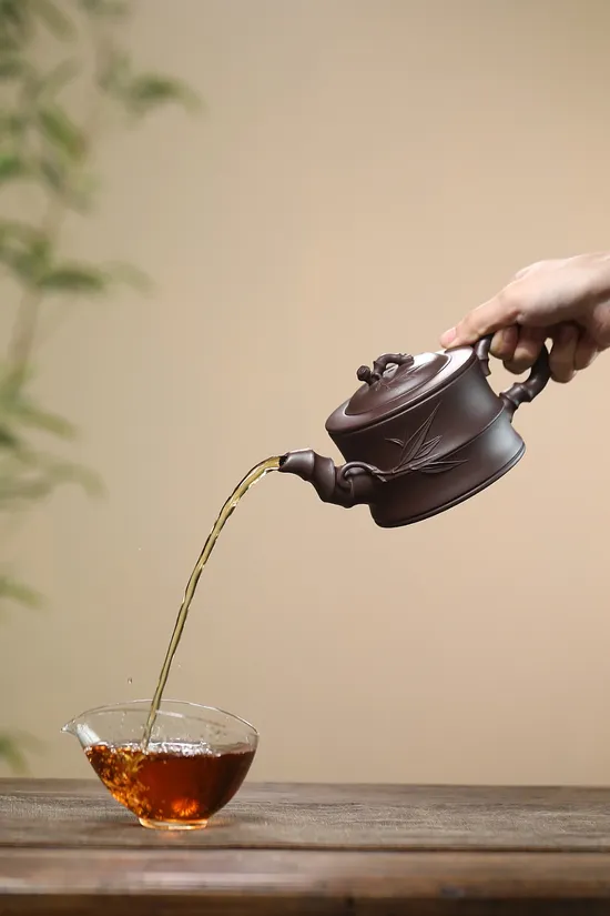 Zisha Teapots: Bamboo Segment design | Bao Yuhua crafted | 380cc capacity 5
