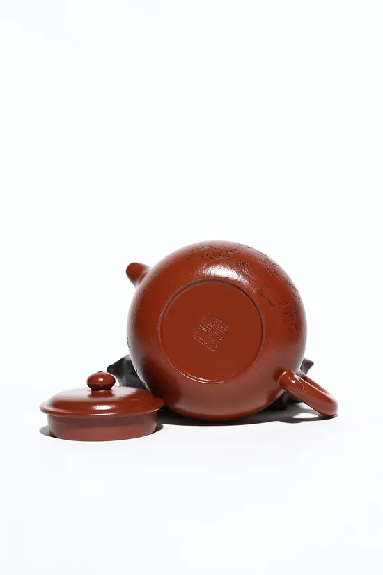 Zisha Teapots: wrinkled-skin cinnabar clay | 200cc capacity 3