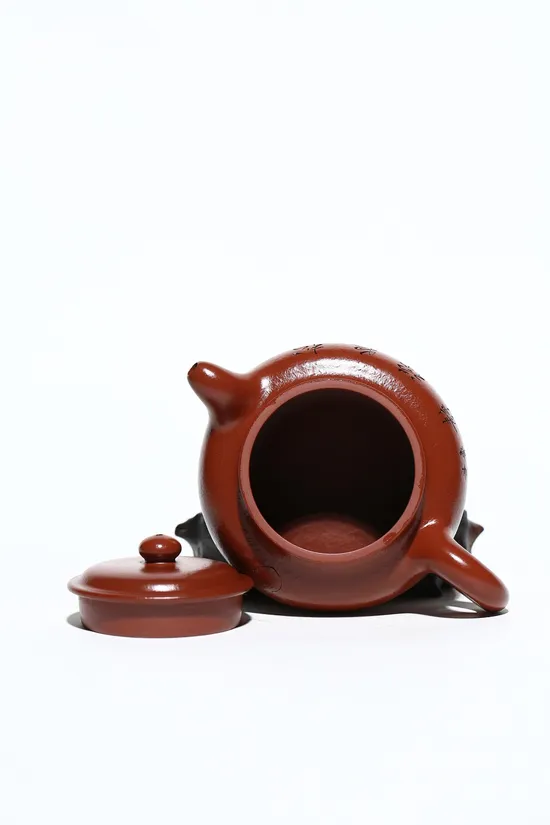 Zisha Teapots: wrinkled-skin cinnabar clay | 200cc capacity 8