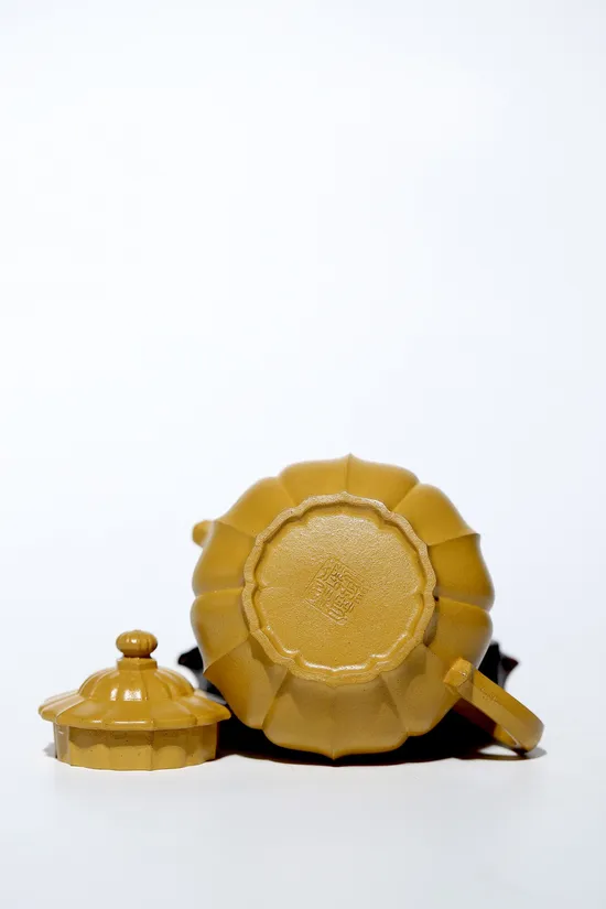 Yixing Zisha Teapot | Handcrafted Golden Clay Artisan Teapot 280cc 8