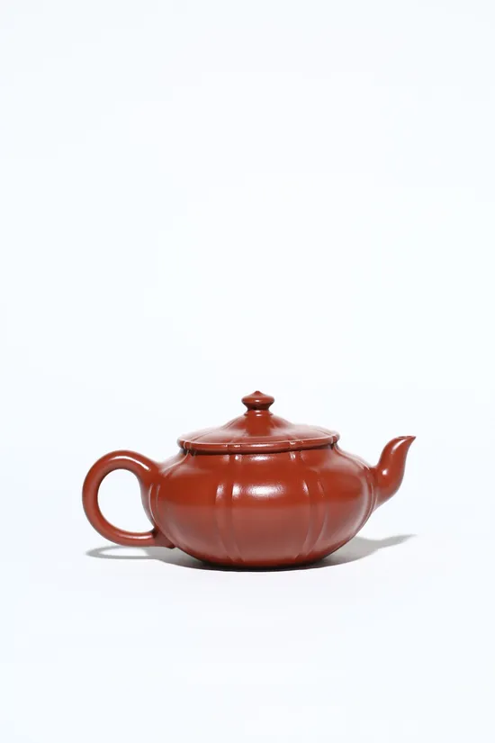 Zisha Teapots: Flat Jade Belt | Da Hongpao clay 8