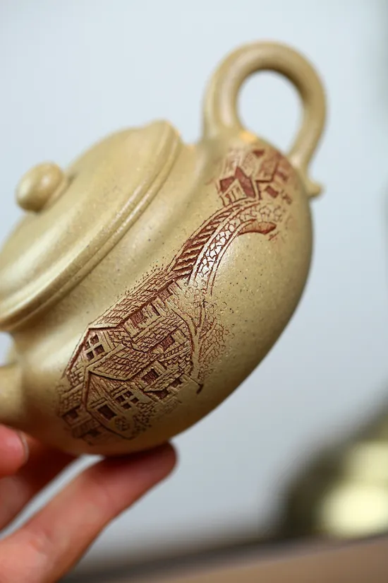 Zisha Teapots: original mine green clay | Master Zhongjie Sheng 4