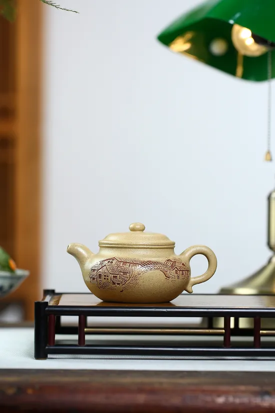 Zisha Teapots: original mine green clay | Master Zhongjie Sheng 9
