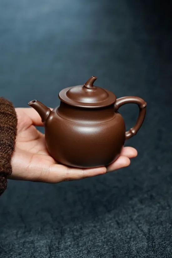 Zisha Teapots: Bamboo Blessing | old purple clay 1