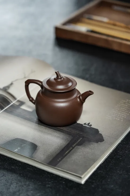 Zisha Teapots: Bamboo Blessing | old purple clay 7