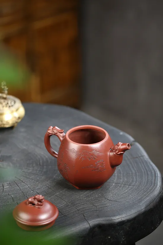 Zisha Teapots: Six-Dragon Pan design | Jiang Yaping craftsmanship | aged purple clay 7