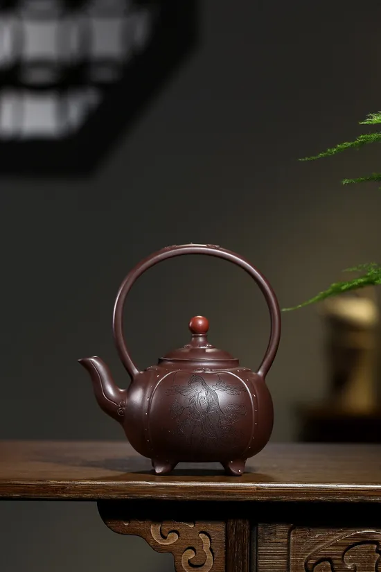Zisha Teapots: Master Wang Fang | Intricately Carved Guanyin 6