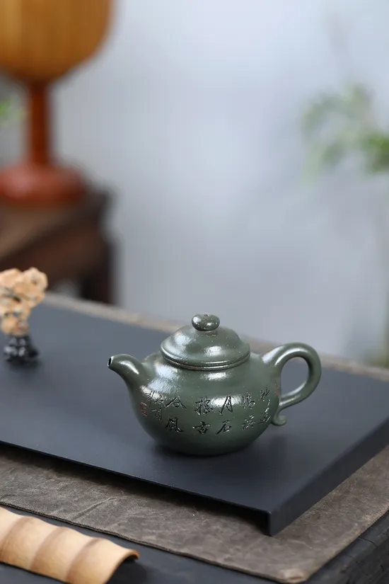 Zisha Teapots: Lotus Seed | jade-golden sand clay 7