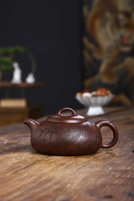 Yixing Clay Teapot | Handcrafted Zisha Pottery by National Master He Qixian 1