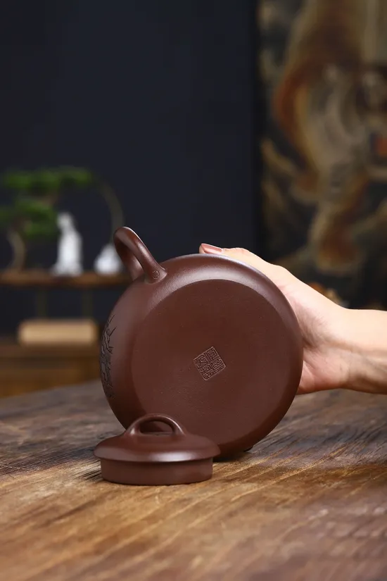 Yixing Clay Teapot | Handcrafted Zisha Pottery by National Master He Qixian 7