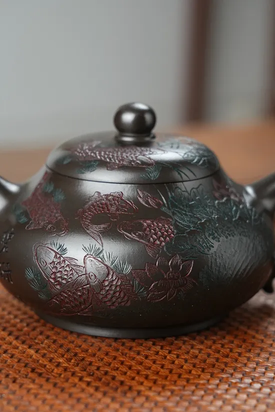 Zisha Teapots: Longshan ancient black clay | Hui Haihua | Ru Ding 2