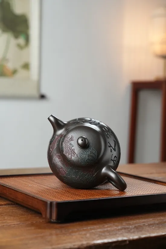 Zisha Teapots: Longshan ancient black clay | Hui Haihua | Ru Ding 5