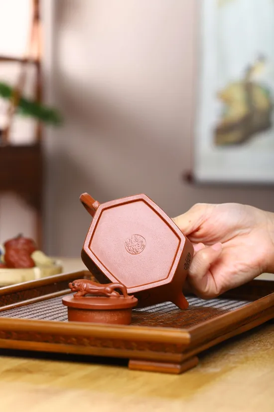 Zisha Teapots: Auspicious Beast | Longgu Gold Jiangpo Clay 6