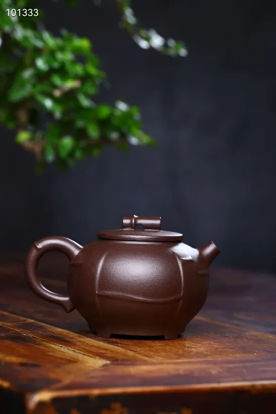 Zisha Teapots: Bamboo Segment | premium old purple clay 3