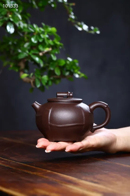 Zisha Teapots: Bamboo Segment | premium old purple clay 6