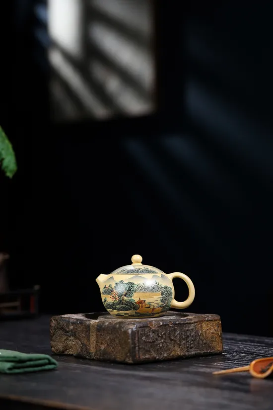 Zisha Teapots: Benshan Lüni clay | 180cc capacity | Xi Shi design 3
