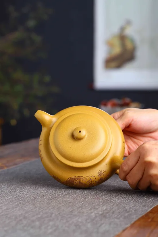 Zisha Teapots: raw gold clay | National-level Artisan Jiang Xiaoguang 9
