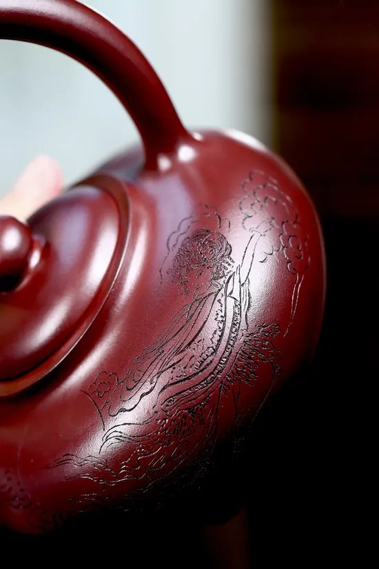 Zisha Teapots: dragon blood clay | Shengzhu Handle 4
