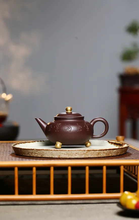 Zisha Teapots: original mine old purple clay | Three-Legged Level 5