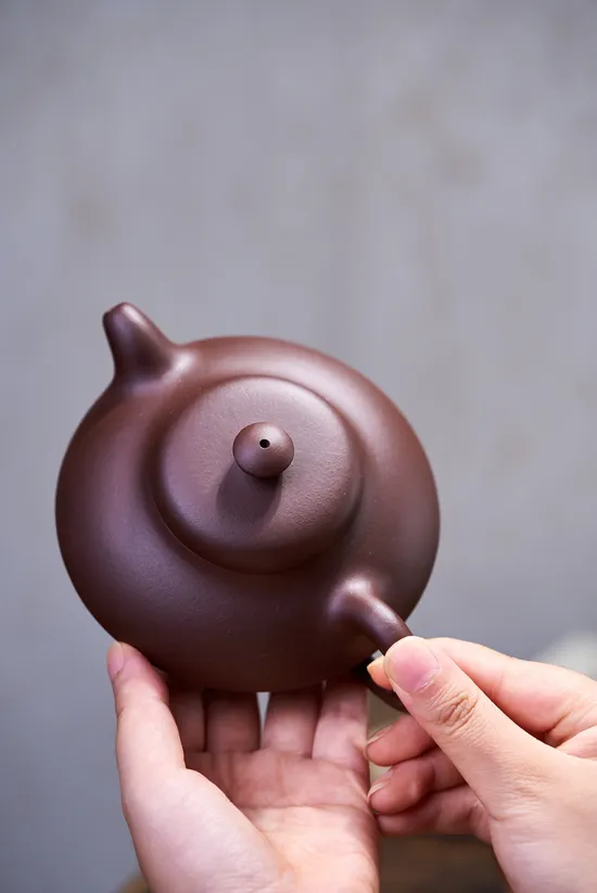 Zisha Teapots: Hehuan | original old purple clay 3