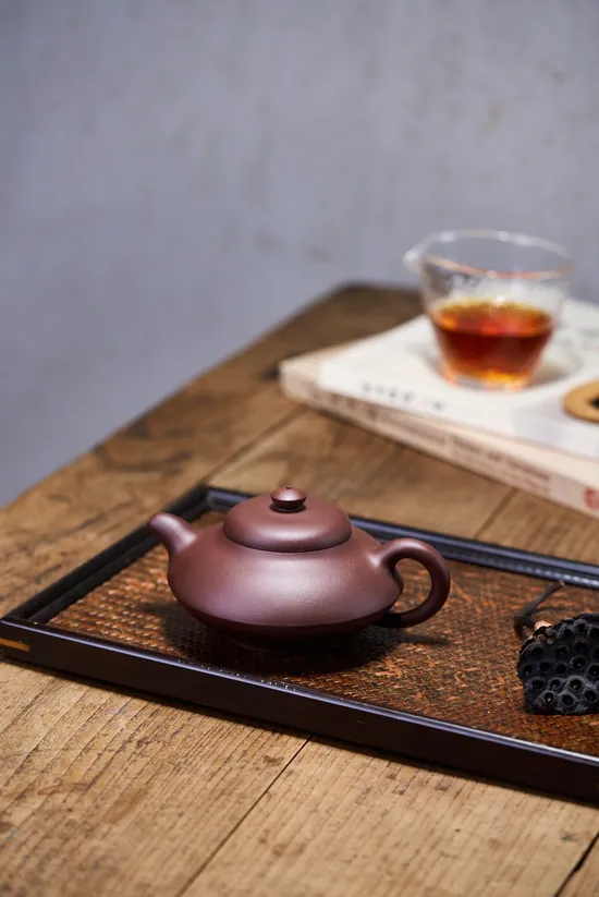 Zisha Teapots: Hehuan | original old purple clay 5