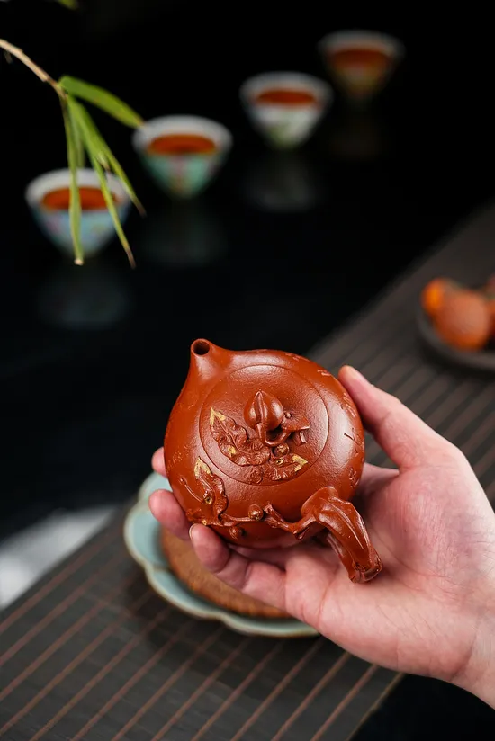 Zisha Teapots: Hui Haihua | Mengchen Old Vermilion Clay | Shoutao 3