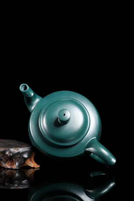 Zisha Teapots: Palace Lantern | Snowflake Green Clay 2
