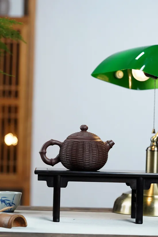 Zisha Teapots: Bamboo-Woven Xishi | 2100 CNY 4