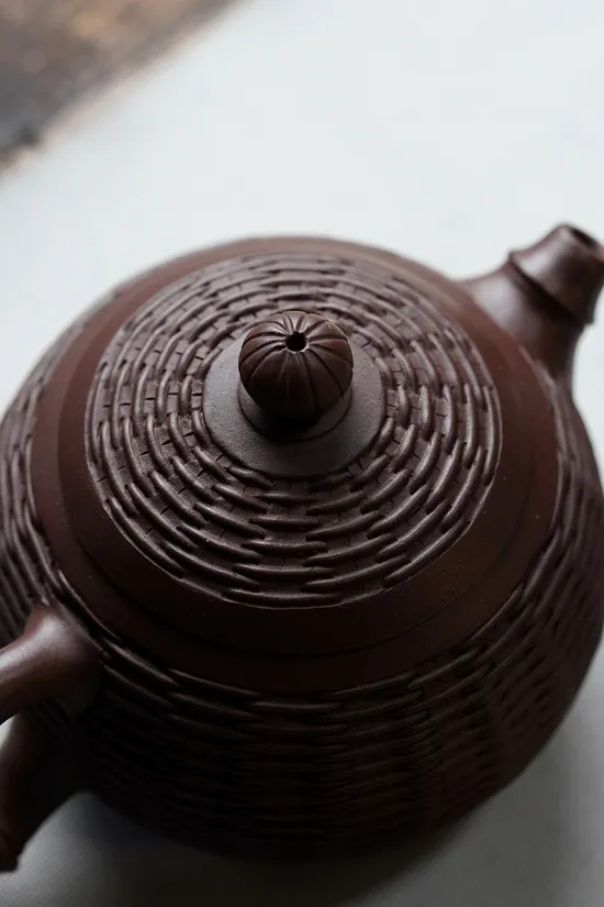 Zisha Teapots: Bamboo-Woven Xishi | 2100 CNY 7