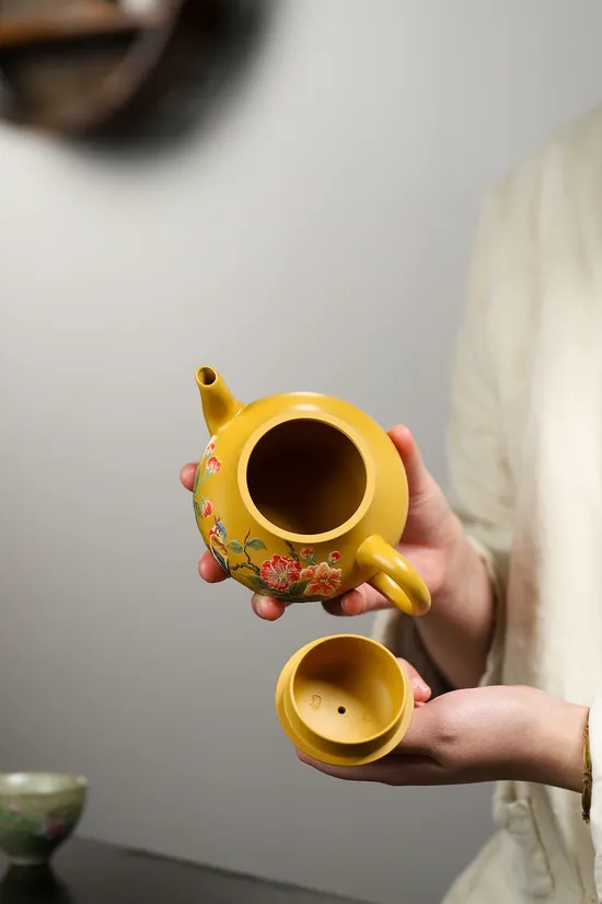 Zisha Teapots: Gold Zhu Ni clay | Master Yang Junbao 6