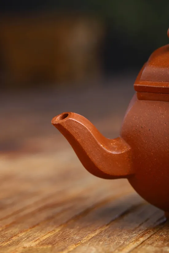 Zisha Teapots: Six-Sided Palace Lantern | peach blossom clay 4