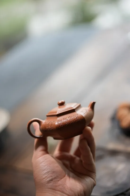 Zisha Teapots: Small Hexagonal | aged duanní clay 9